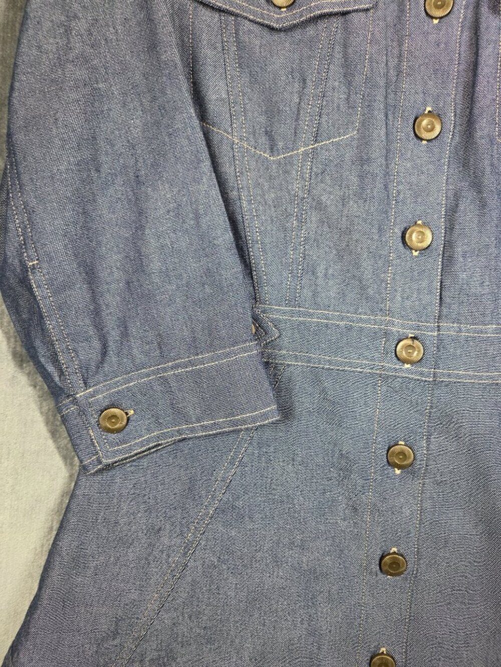 Gilner Farrar Livia Denim Mini Dress Size 8 Blue - Picture 3 of 14